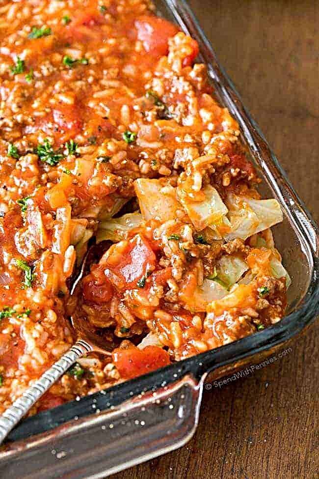 Unstuffed Cabbage Roll Casserole
