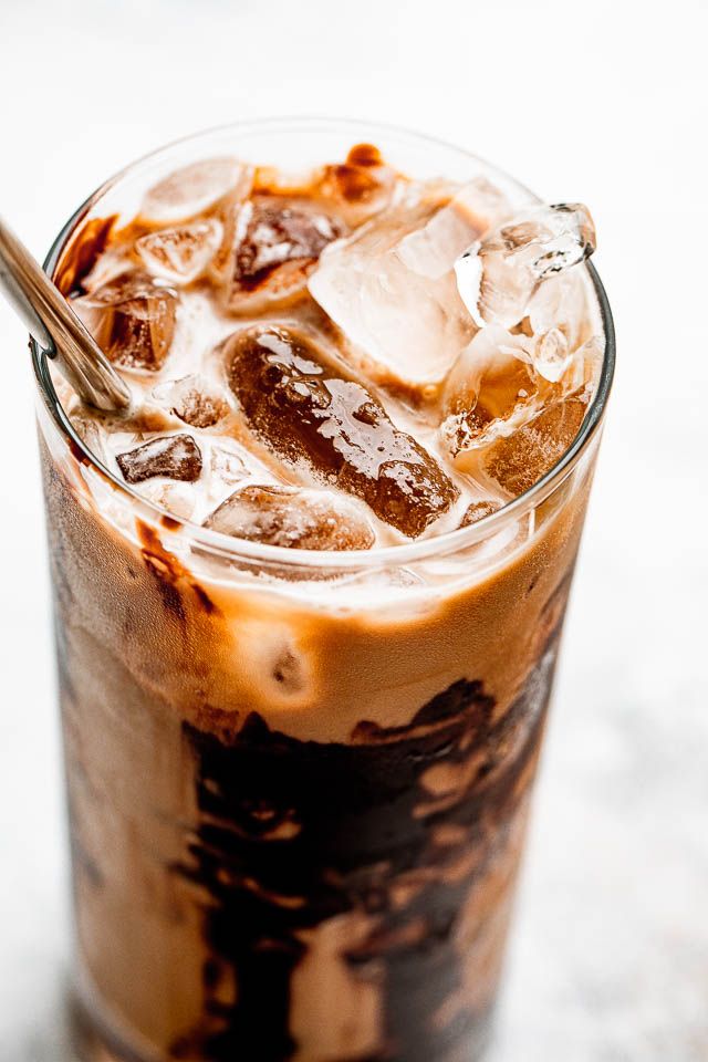 A delicious serving of Mocha Iced Coffee