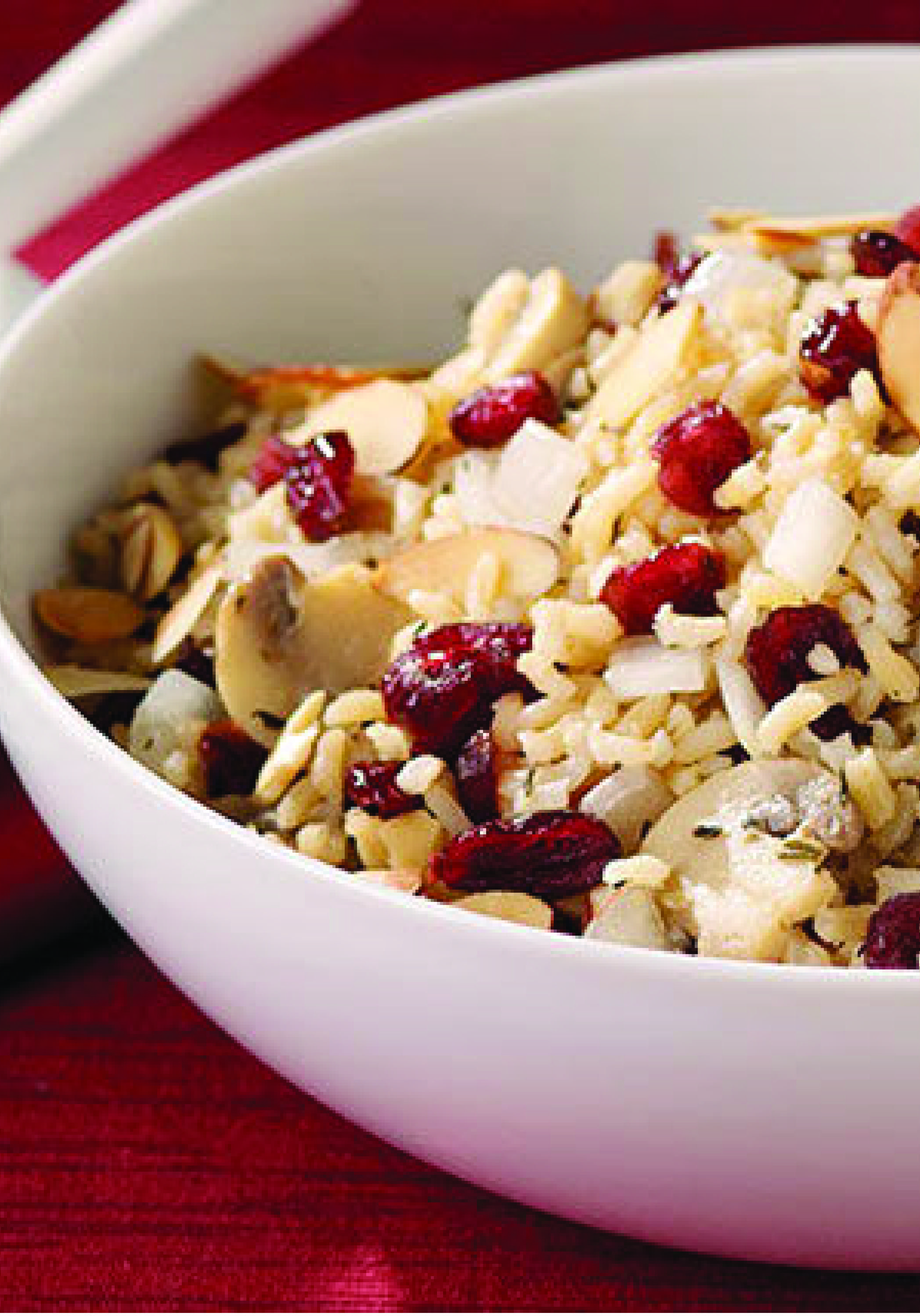 Mushroom, Almond and Cranberry Rice Pilaf