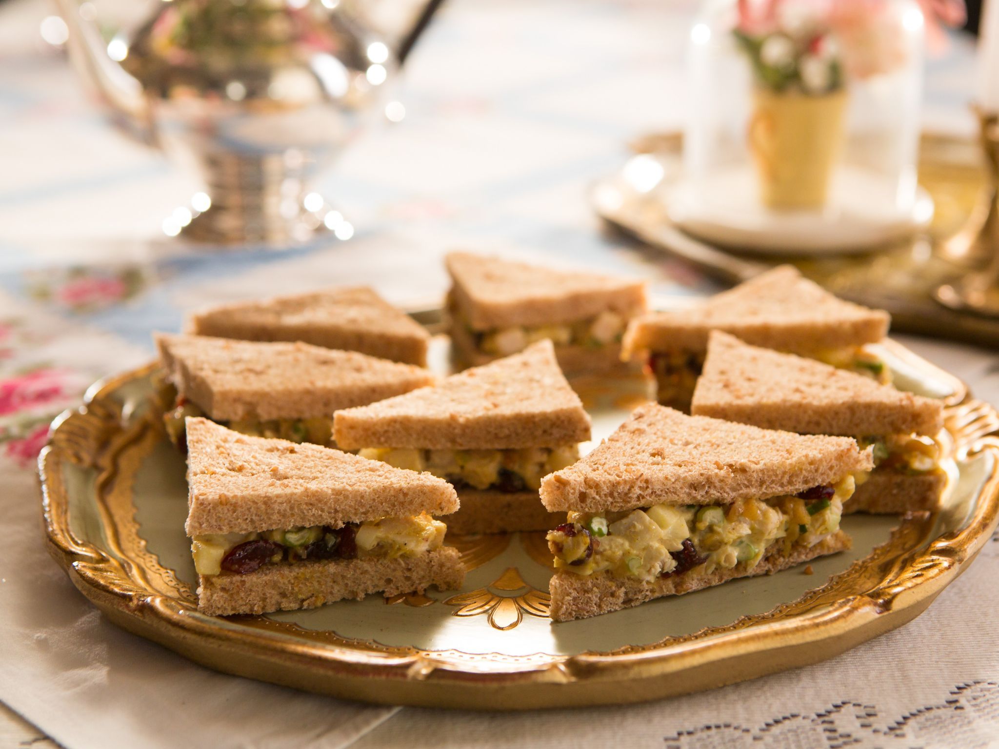 Curried Chicken Salad Tea Sandwiches