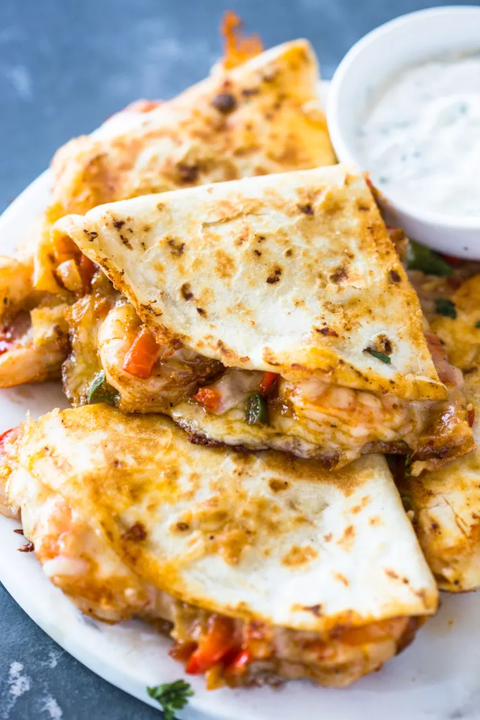 The Best Shrimp Quesadillas