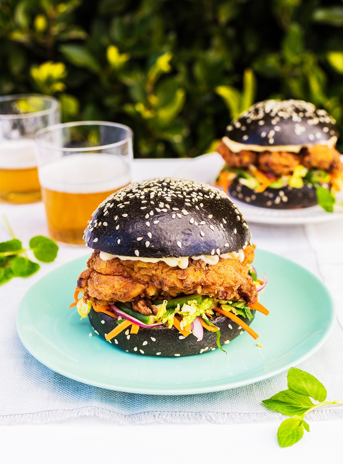 Asian Crispy Chicken Burgers