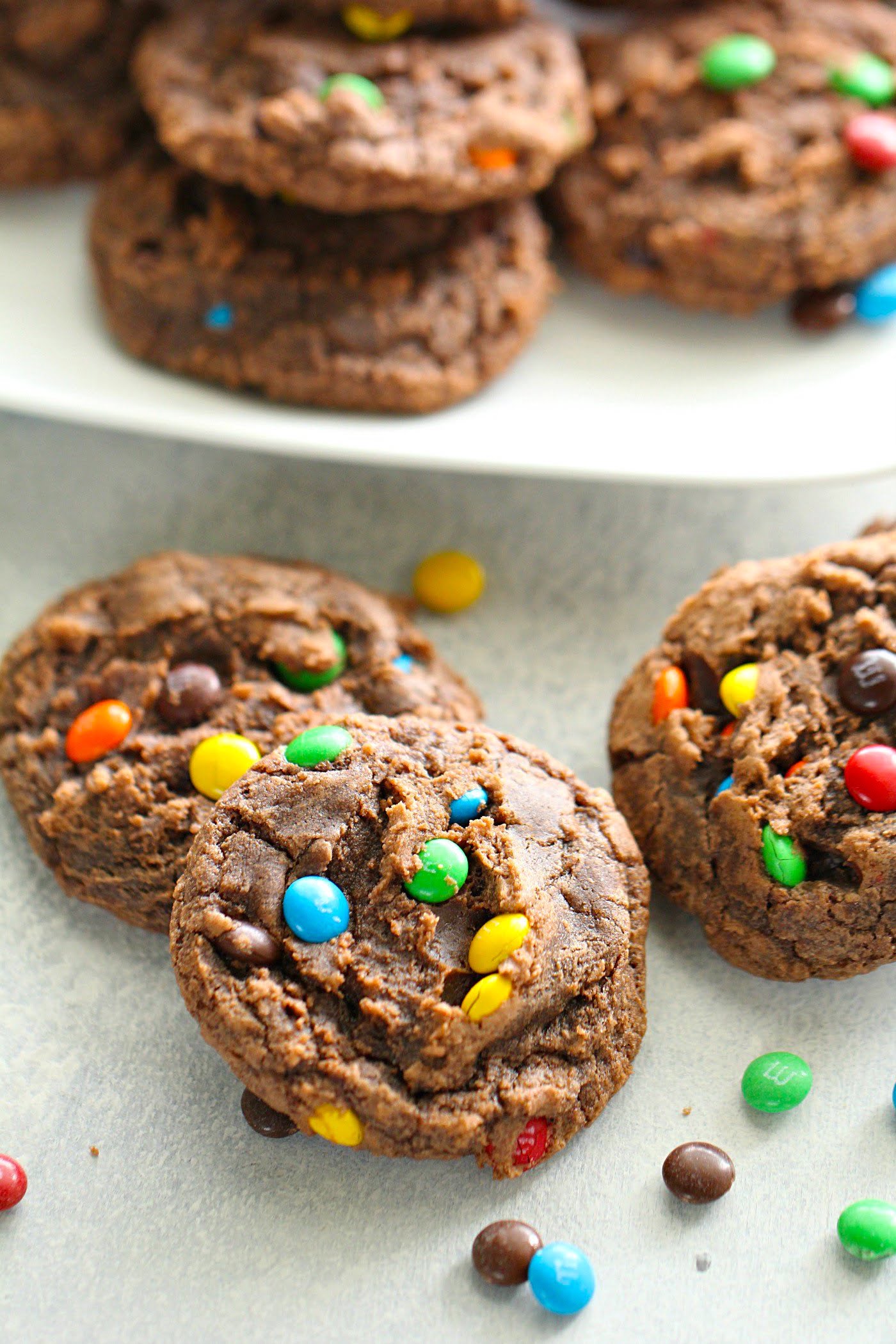 Easy and Chewy Brownie Mix Cookies