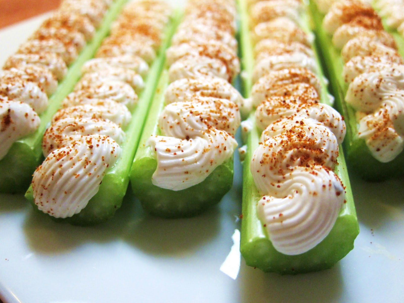 Delicious Garlic and Sea Salt Stuffed Celery