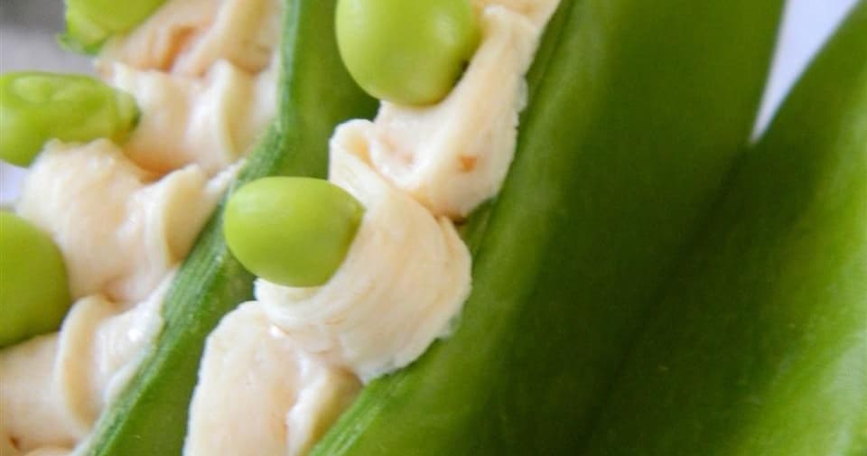 Mauigirl's Smoked Salmon Stuffed Pea Pods