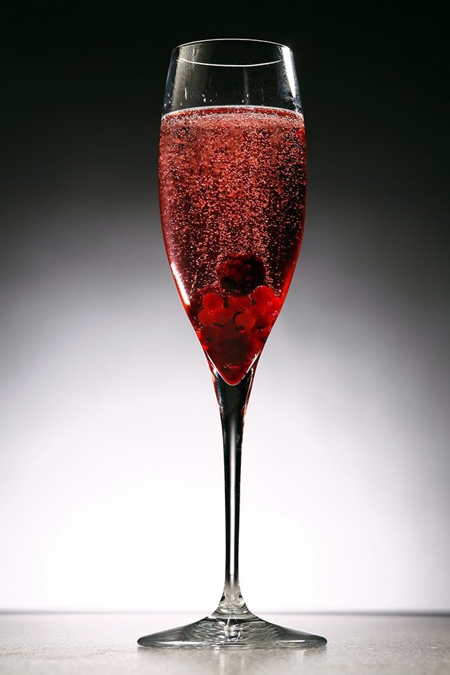 A beautiful glass of Kir, showcasing its rich color and elegance.