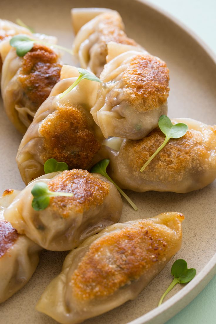 Delicious potstickers ready to be served