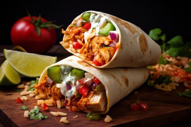Yummy Chicken Burritos