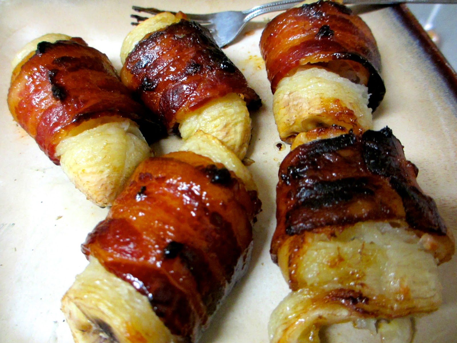 Bacon-Wrapped Banana Poppers