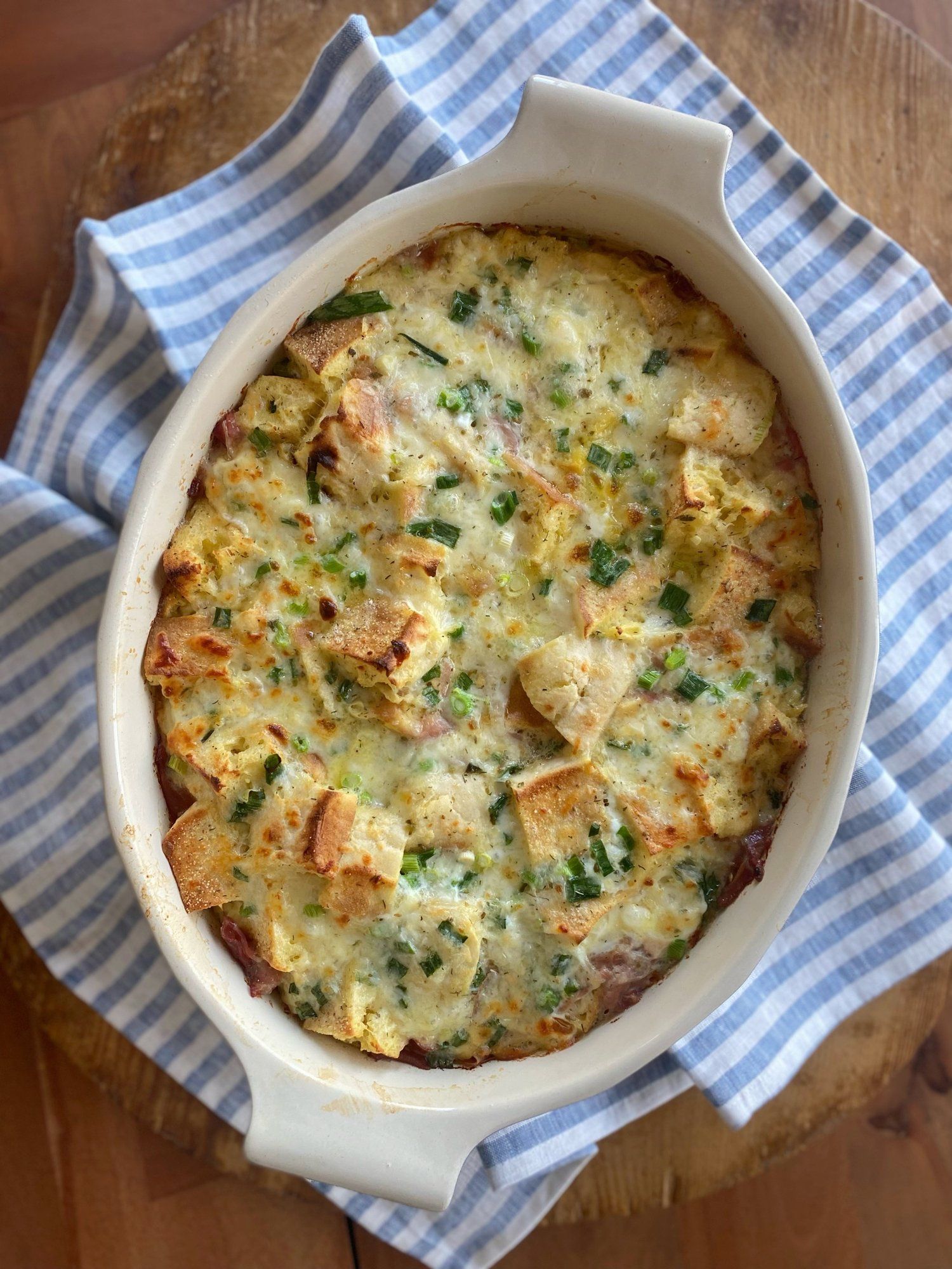 Delicious English Muffin And Egg Breakfast Strata