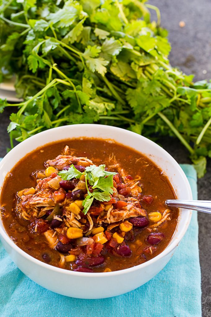 Healthy Crock Pot Chicken Chili