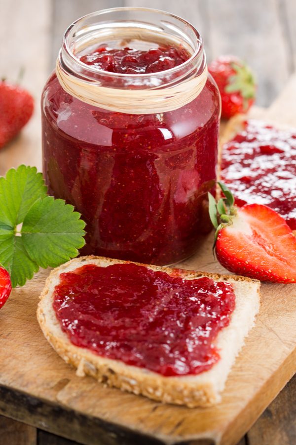 Sugar Free Strawberry Jam on Toast