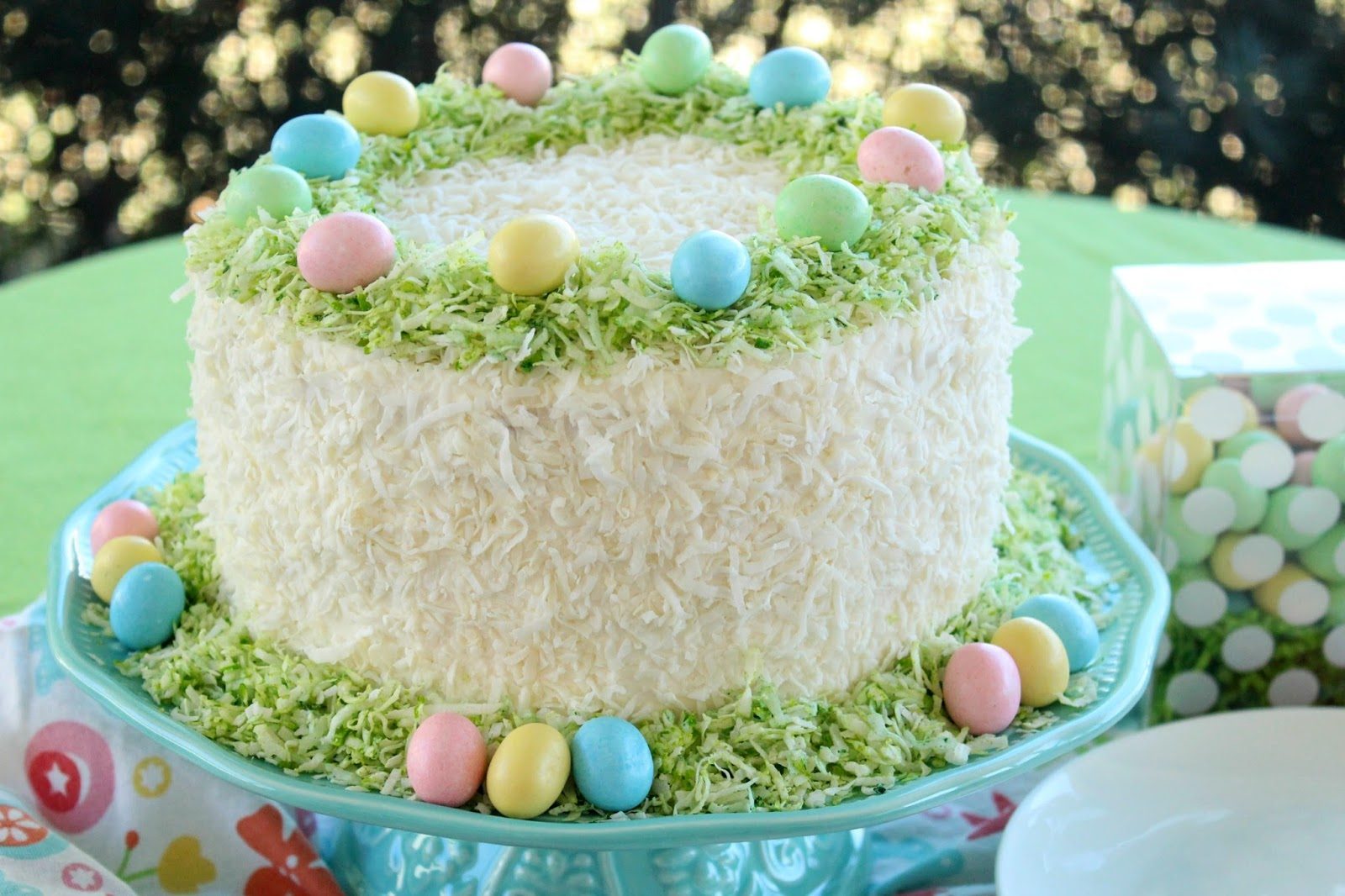 Easter Lemon Coconut Cream Cake
