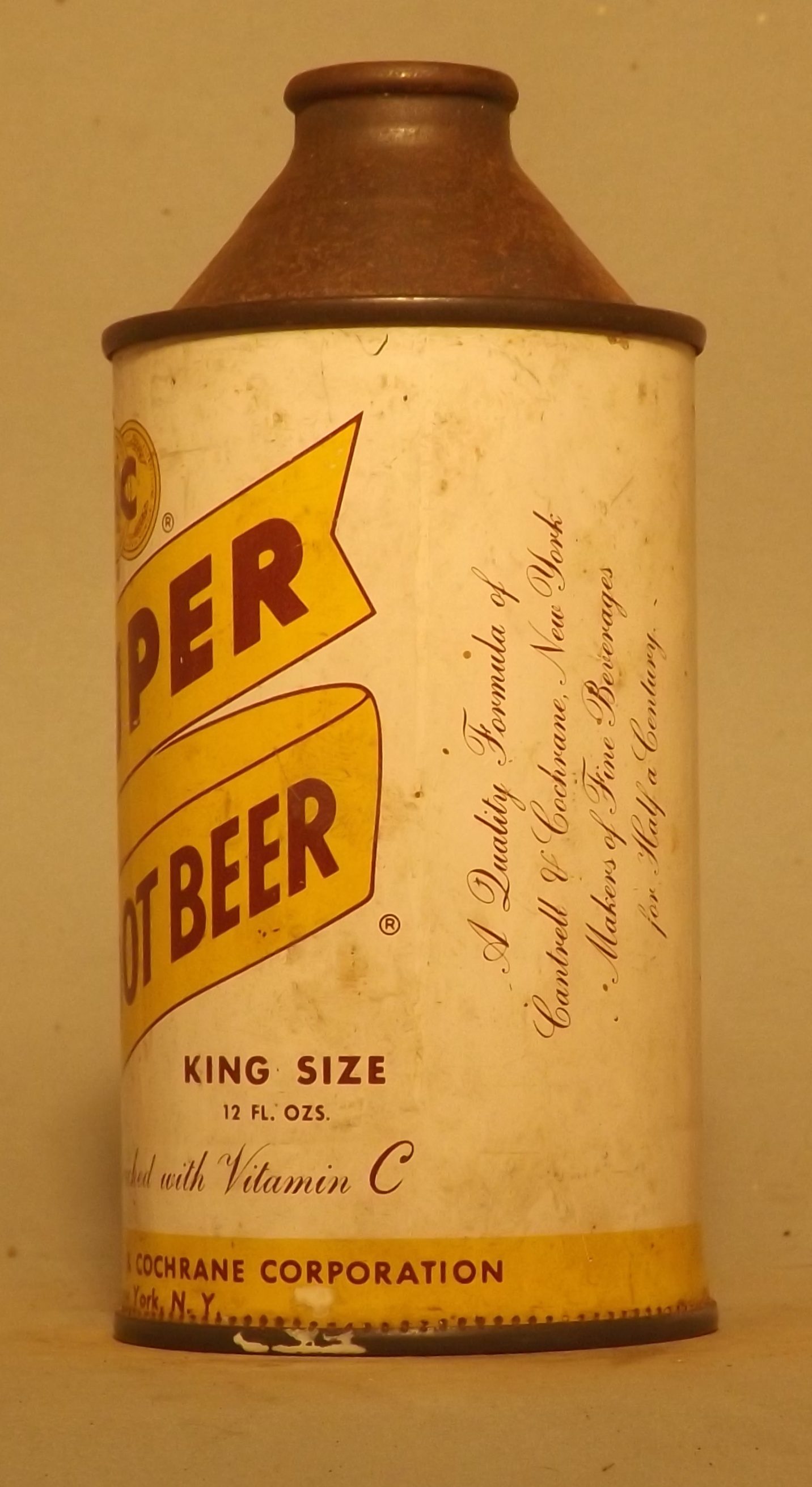 C&C Super Root Beer Cone Top, New York, NY