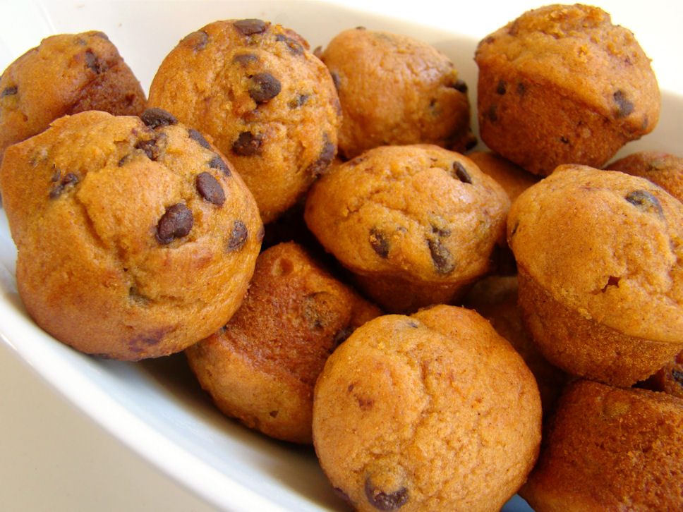 Easy LITE OR LIGHT PUMPKIN CHOCOLATE CHIP MUFFINS