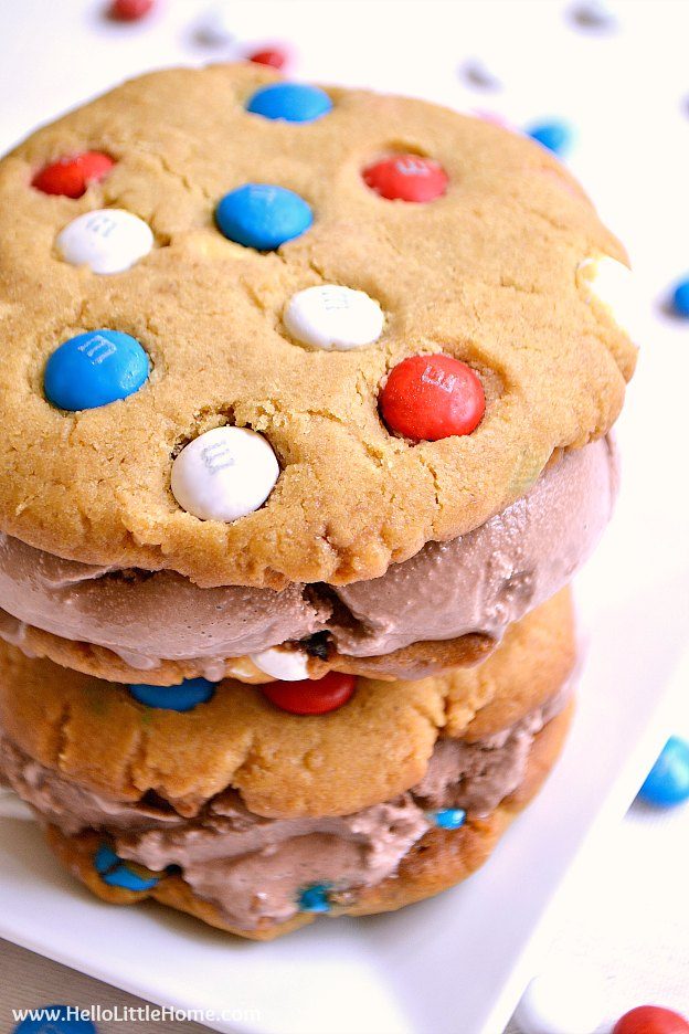 Peanut Butter Chocolate Ice Cream Sandwiches