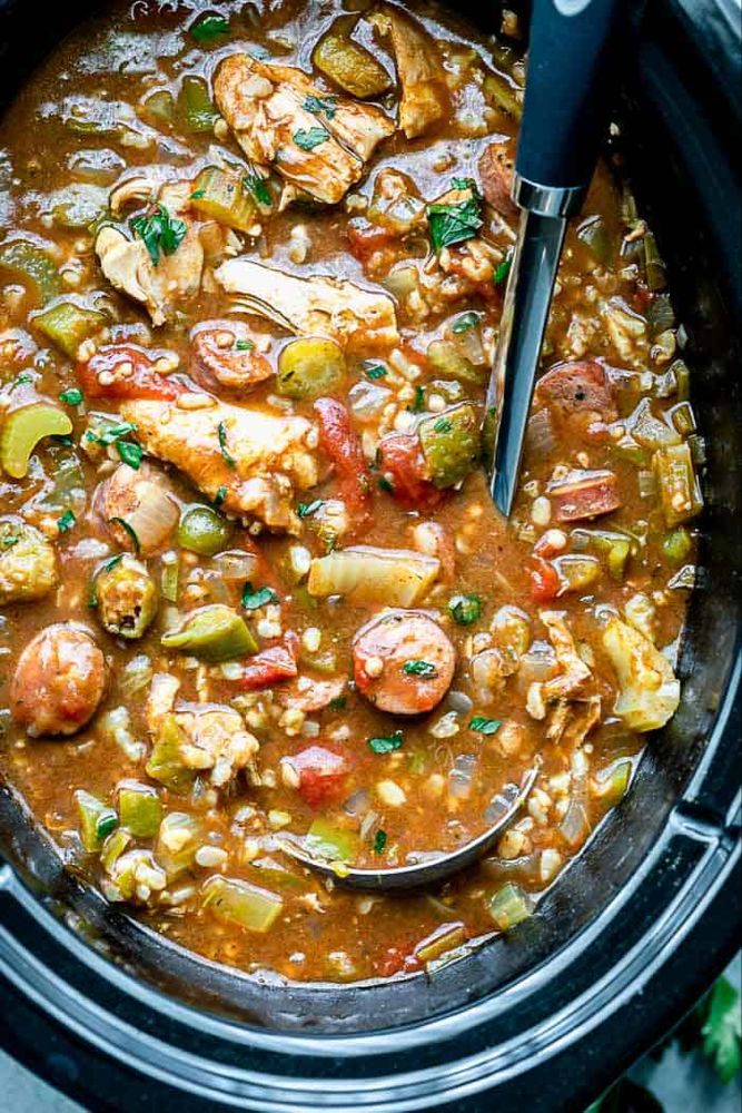 Delicious Slow Cooker Chicken Gumbo