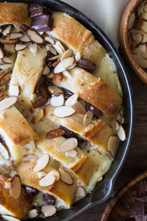 Chocolate Almond Bread Pudding