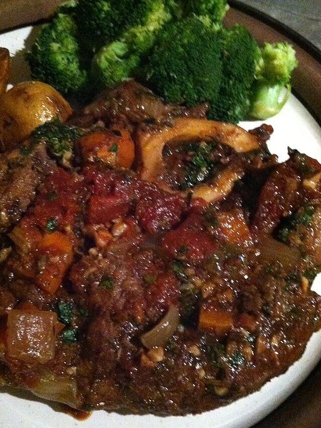 Braised Beef Shank with Wine and Tarragon