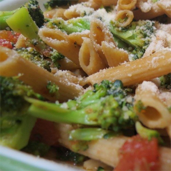 Fusilli with Rapini, Garlic, and Tomato Wine Sauce