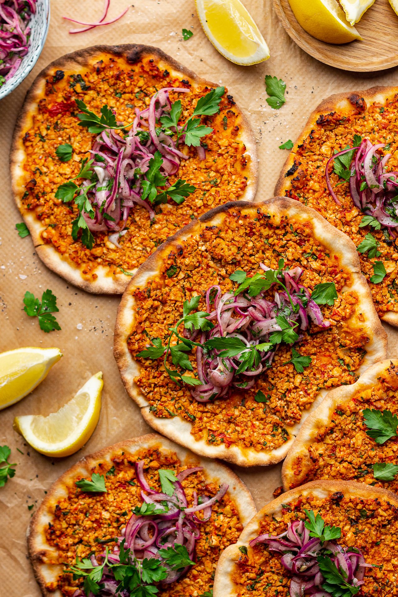 Vegan Turkish pizza (lahmacun) - Lazy Cat Kitchen