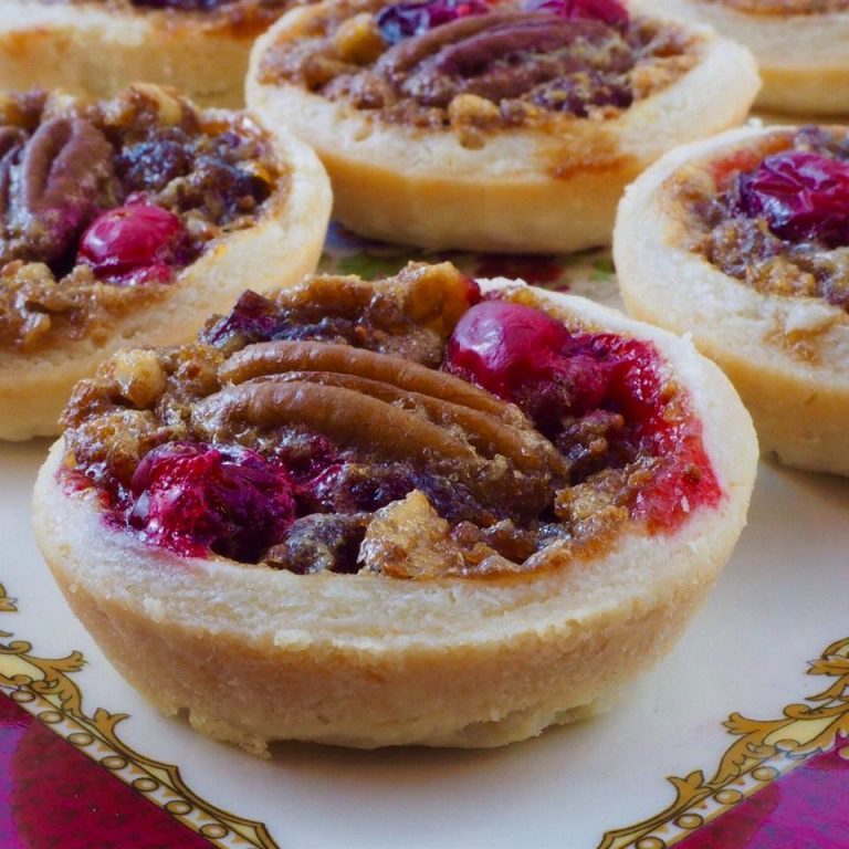 Delicious Pecan Cranberry Butter Tarts