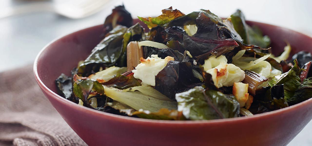 Roasted Swiss Chard with Feta