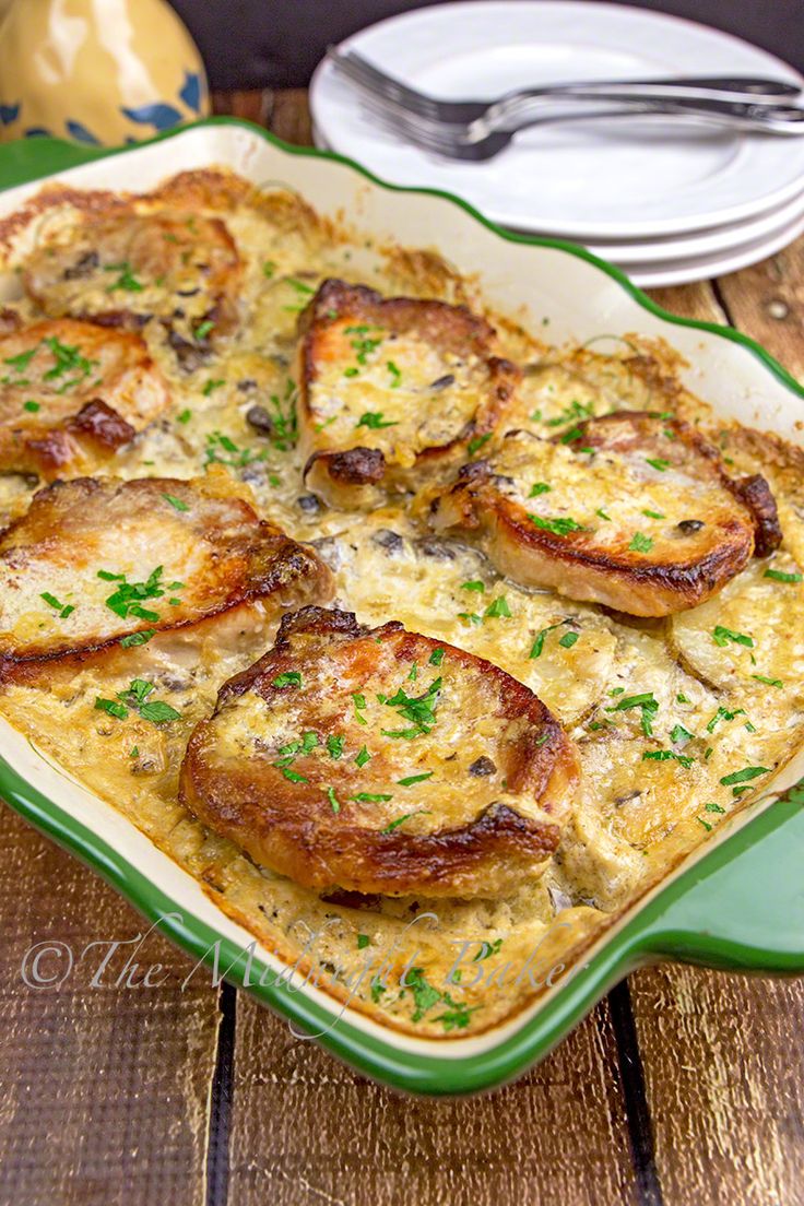 Pork Loin Chops and Potato Casserole