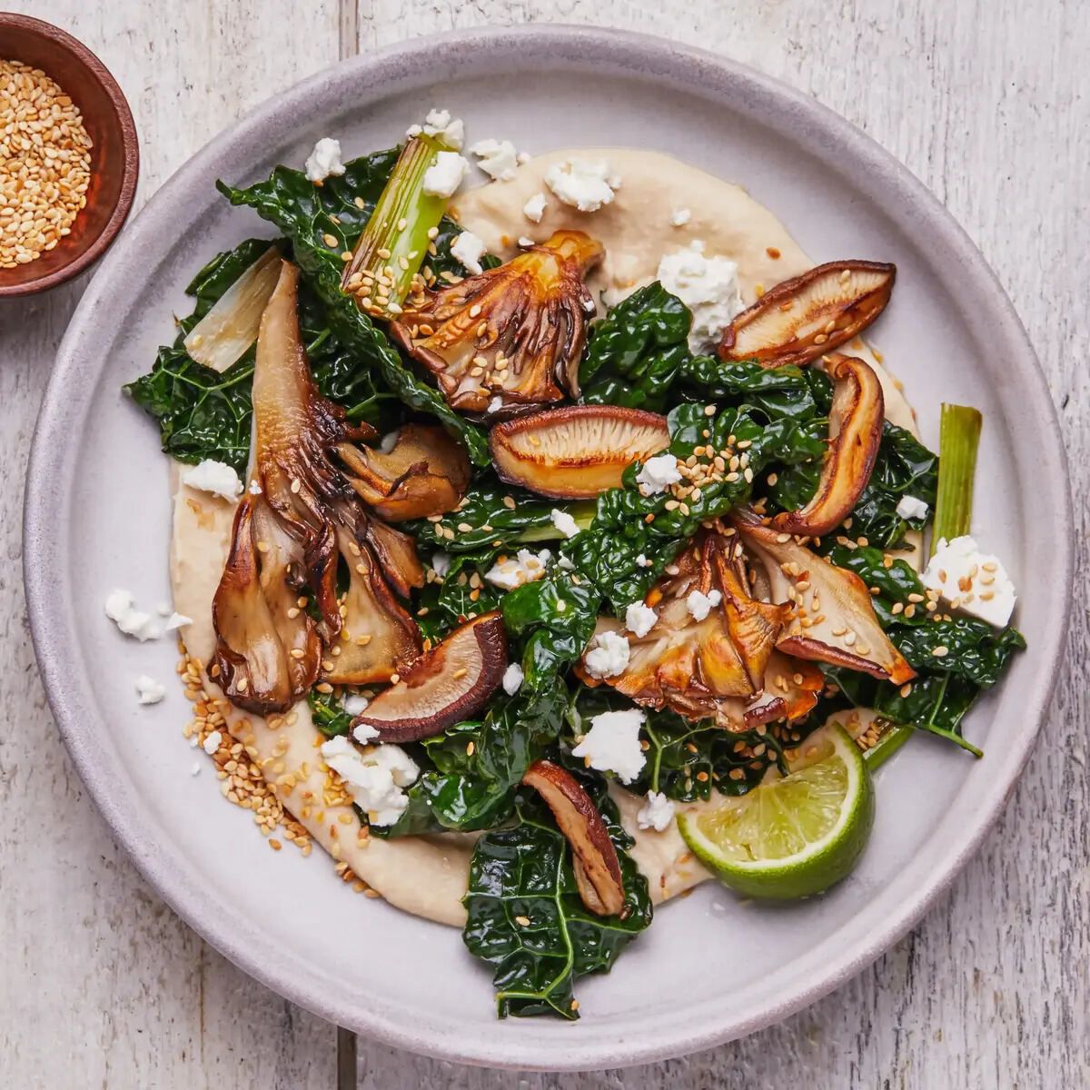 Kale and Mushroom Side Dish