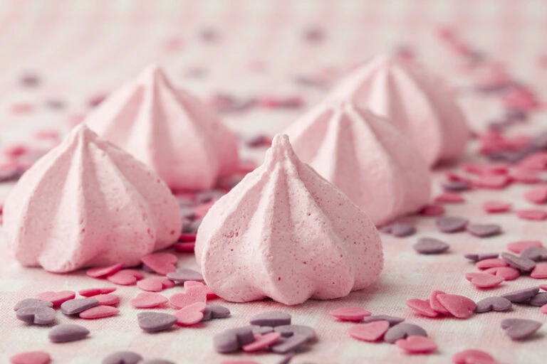 Cardamom Rose Meringues