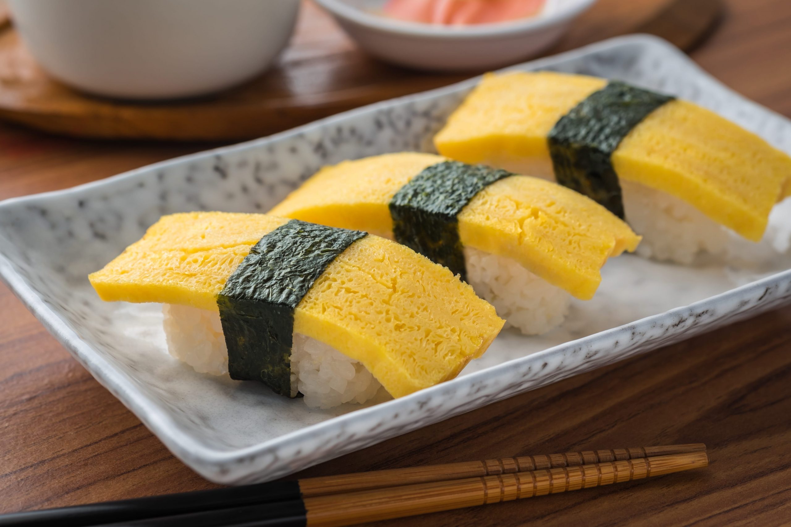Tamago Sushi (Japanese Egg Sushi Nigiri)