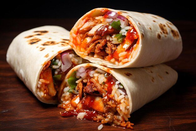 Korean Fusion Chicken Burrito