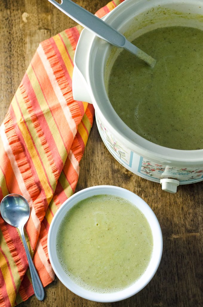 Slow Cooker Cream of Broccoli Soup