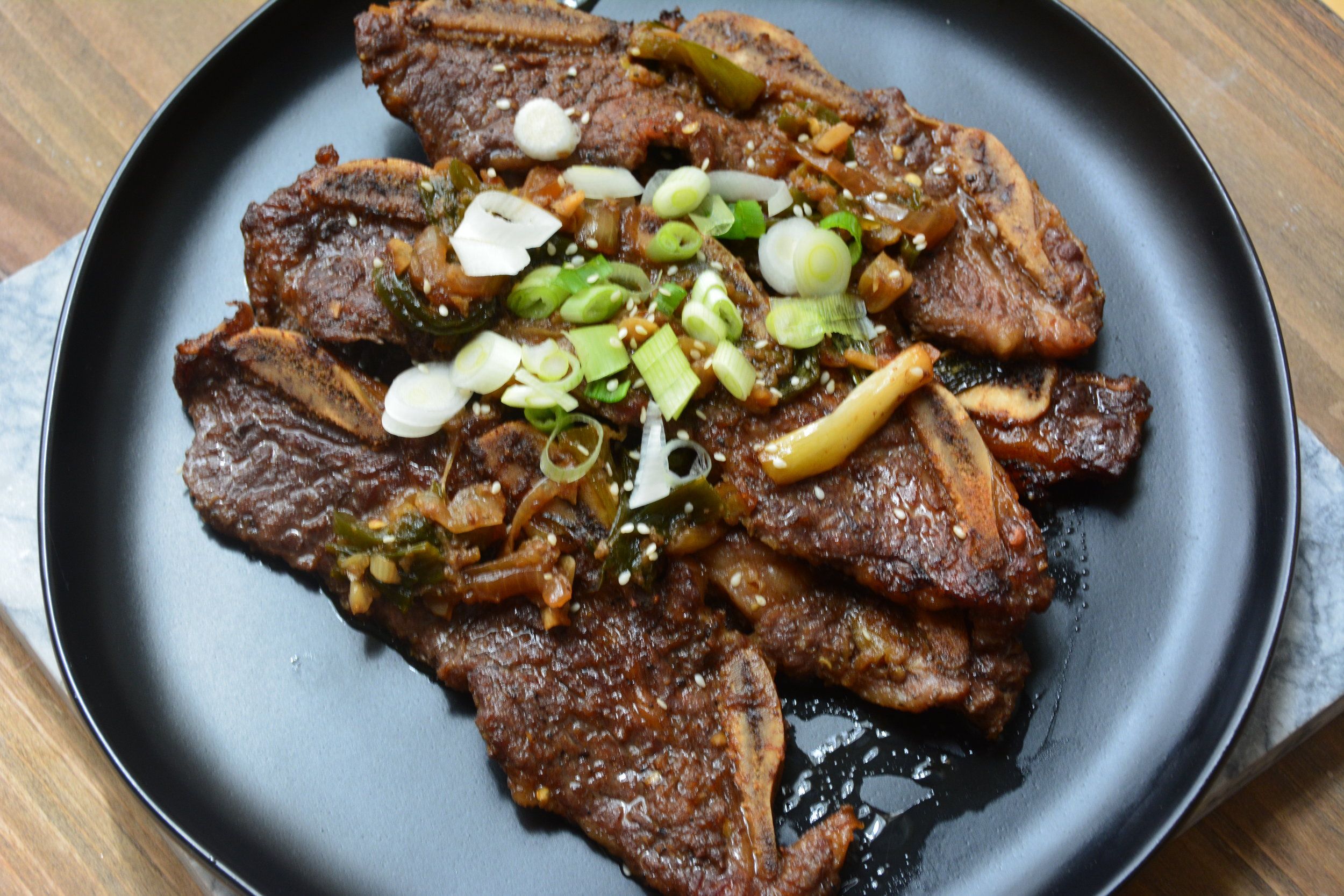 Oven Baked Kalbi (Korean Beef Short Ribs)