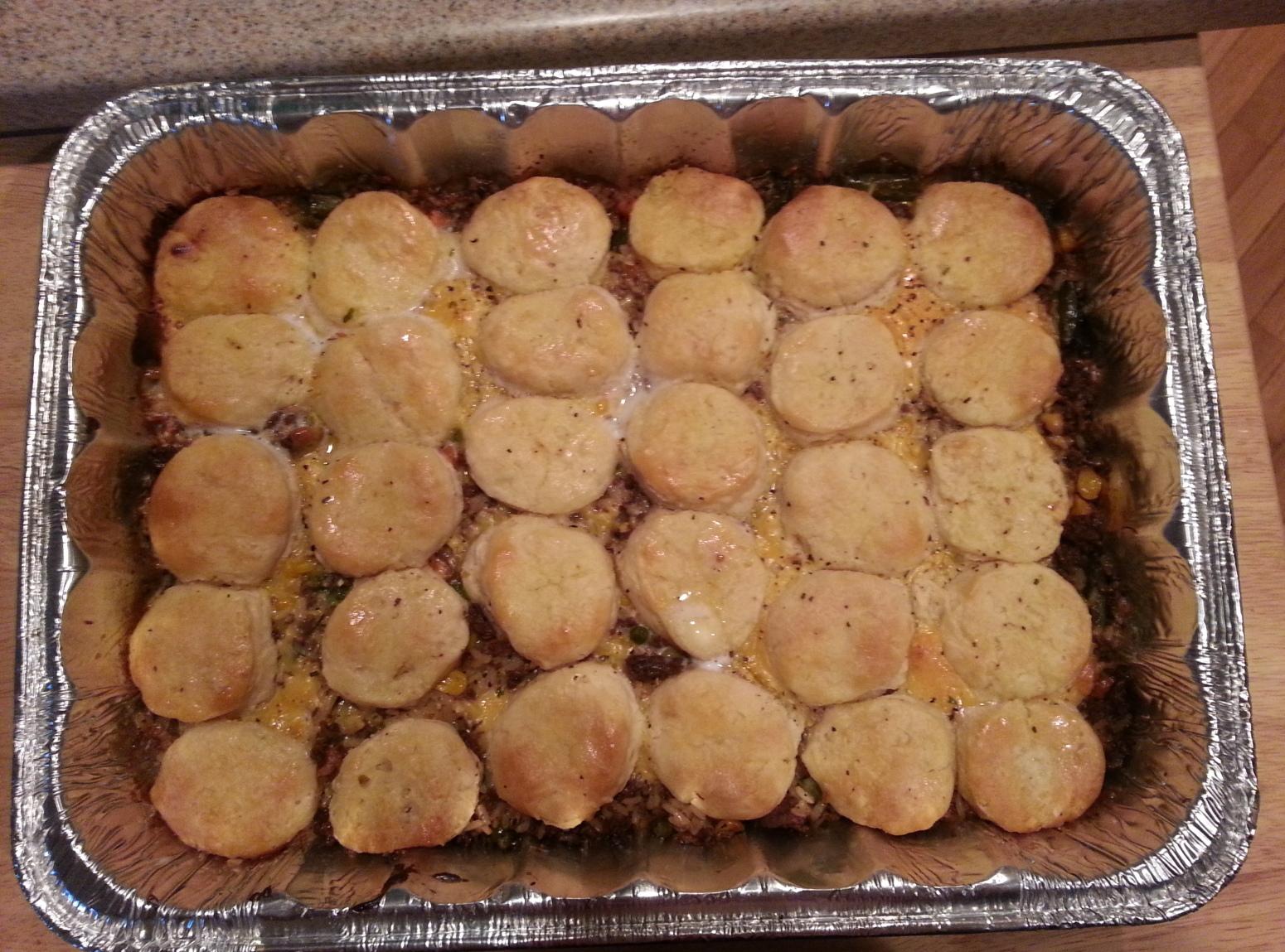 Ground Beef -N- Biscuit Casserole