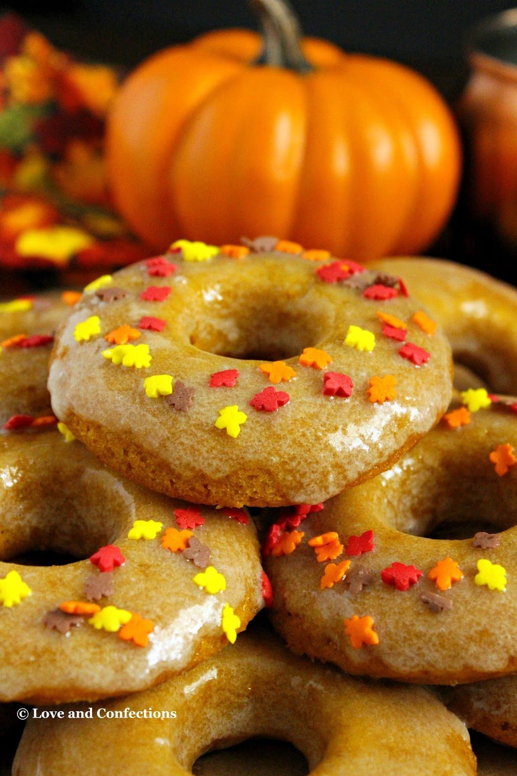 Maple Glazed Pumpkin Spice Doughnuts