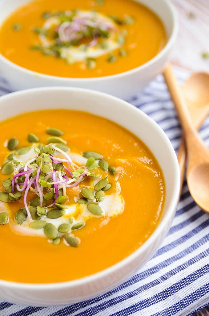 Butternut Squash + Sweet Potato Soup