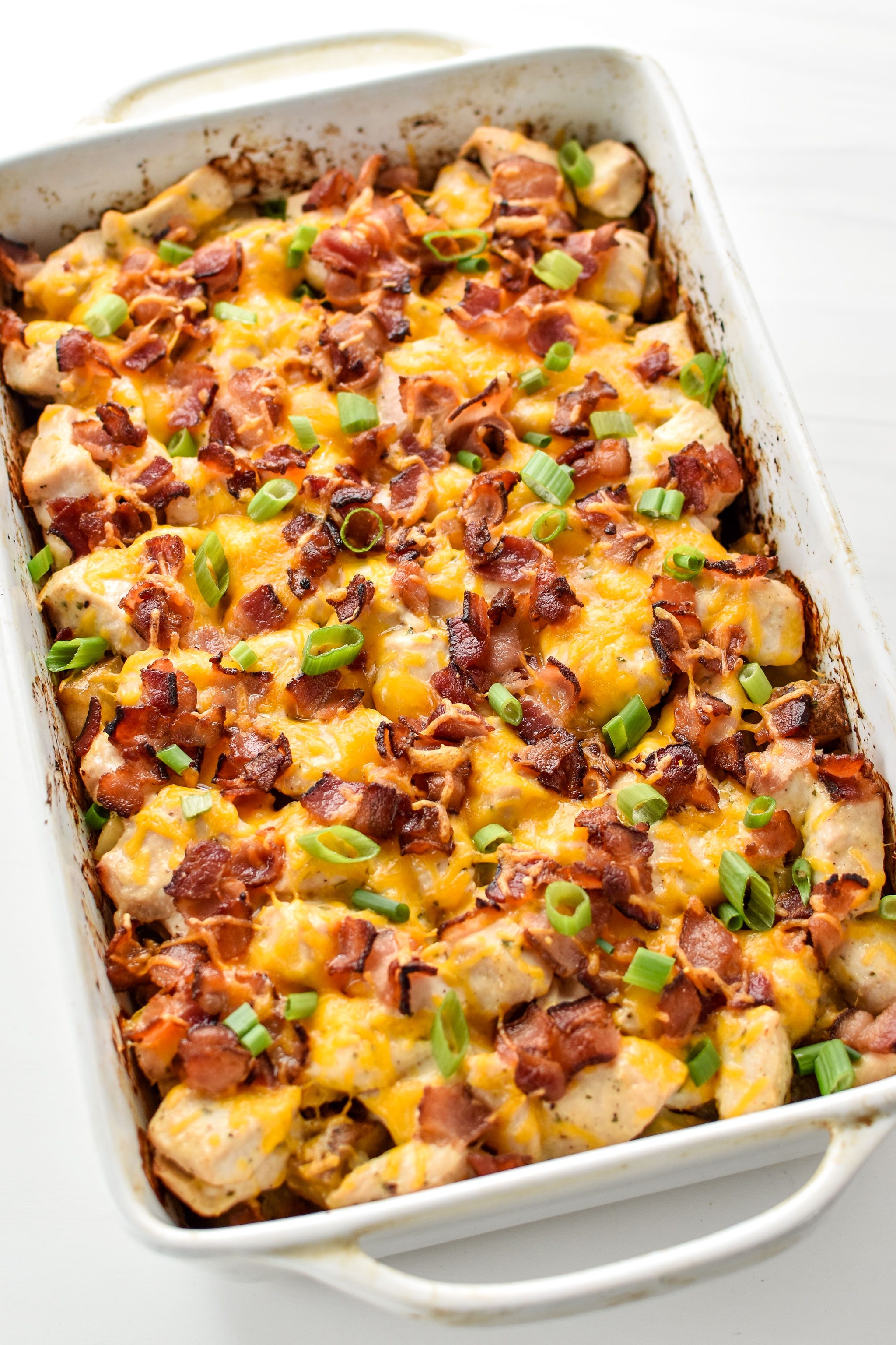 Chicken Bacon Ranch Potato Bake