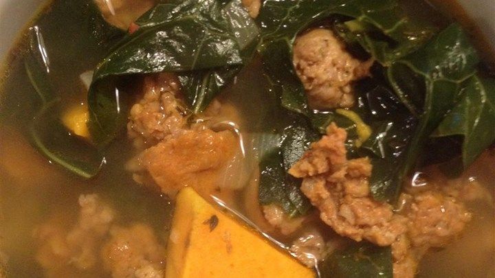 Almost Tuscan Sausage and Kale Soup