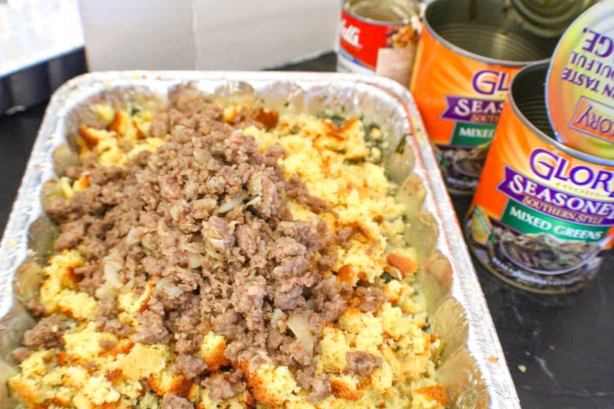 Turnip Green Cornbread Casserole