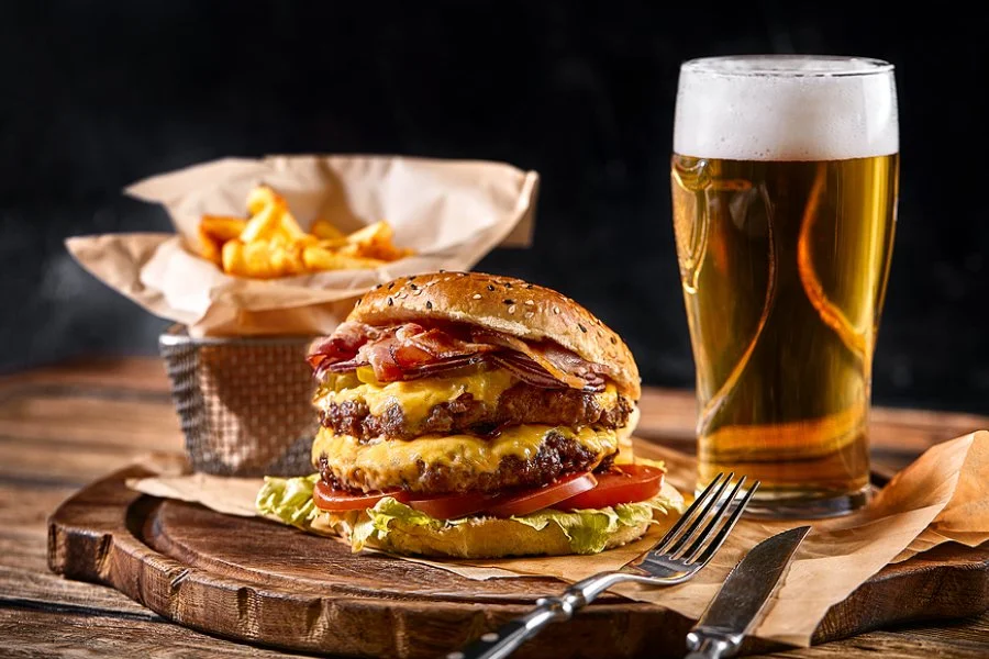Wildfire Burgers with Beer