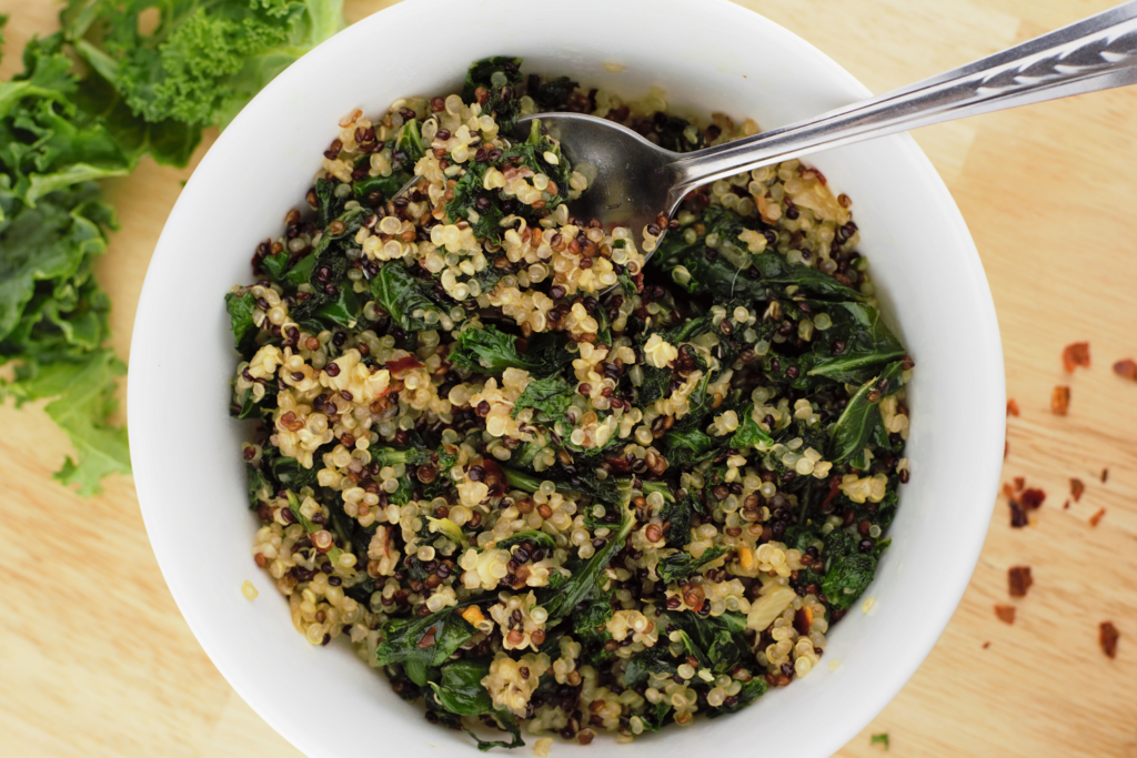 Garlic Ginger Kale Quinoa