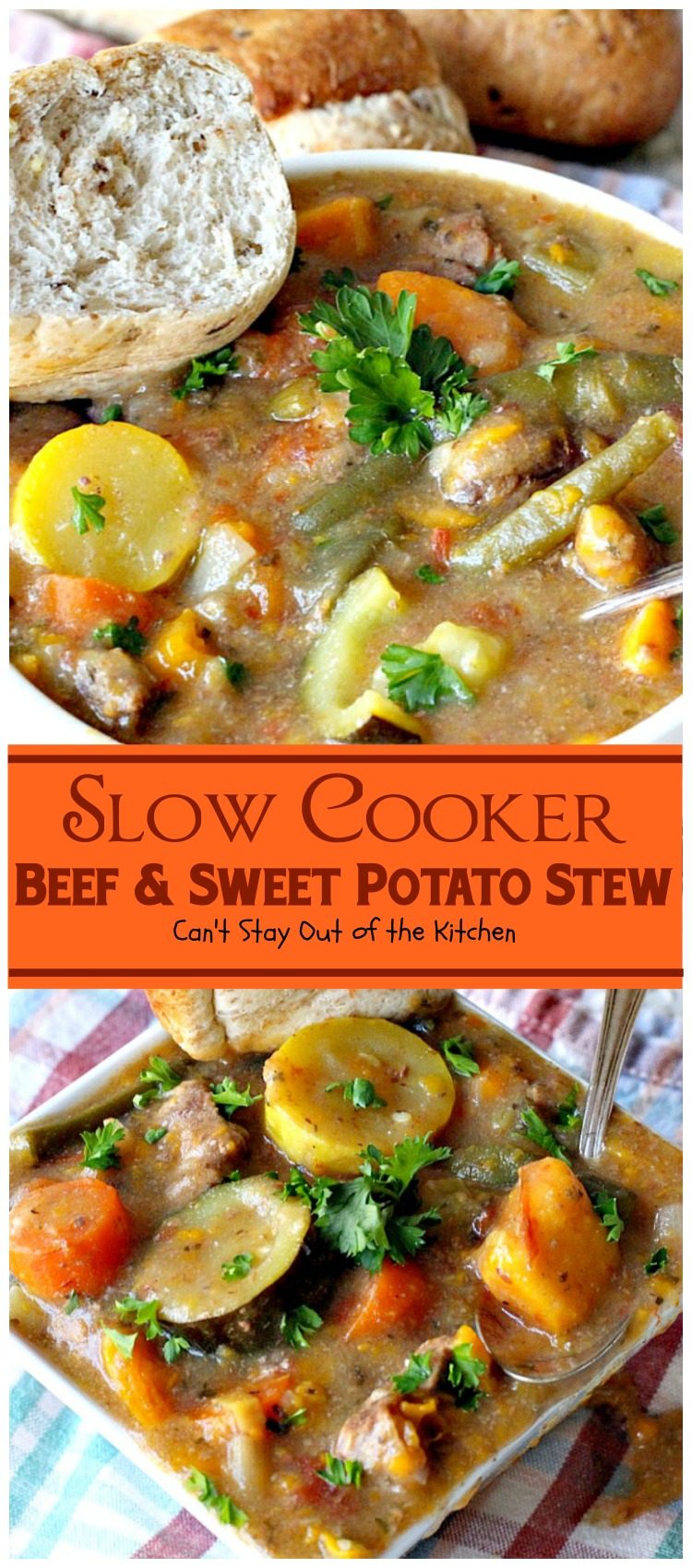Slow Cooker Beef and Sweet Potato Stew
