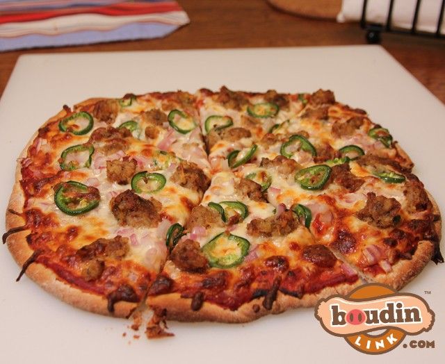 Cajun Pizza with Boudin Toppings