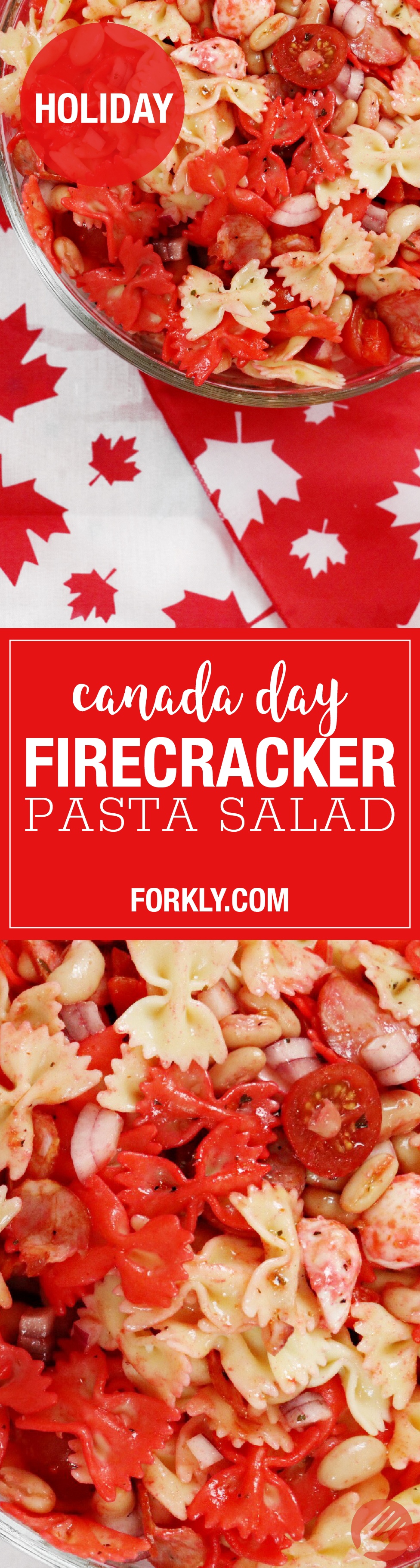 Canada Day Firecracker Pasta Salad