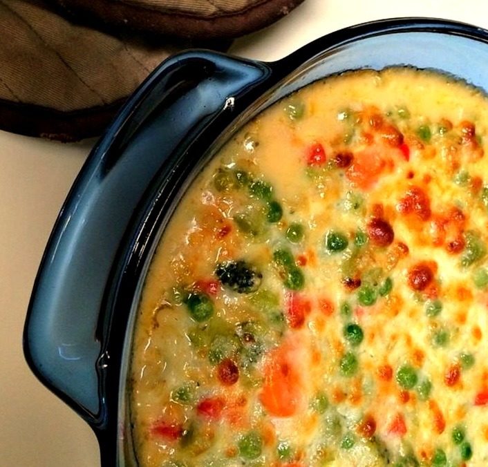 Deep Dish Pea and Vegetable Casserole