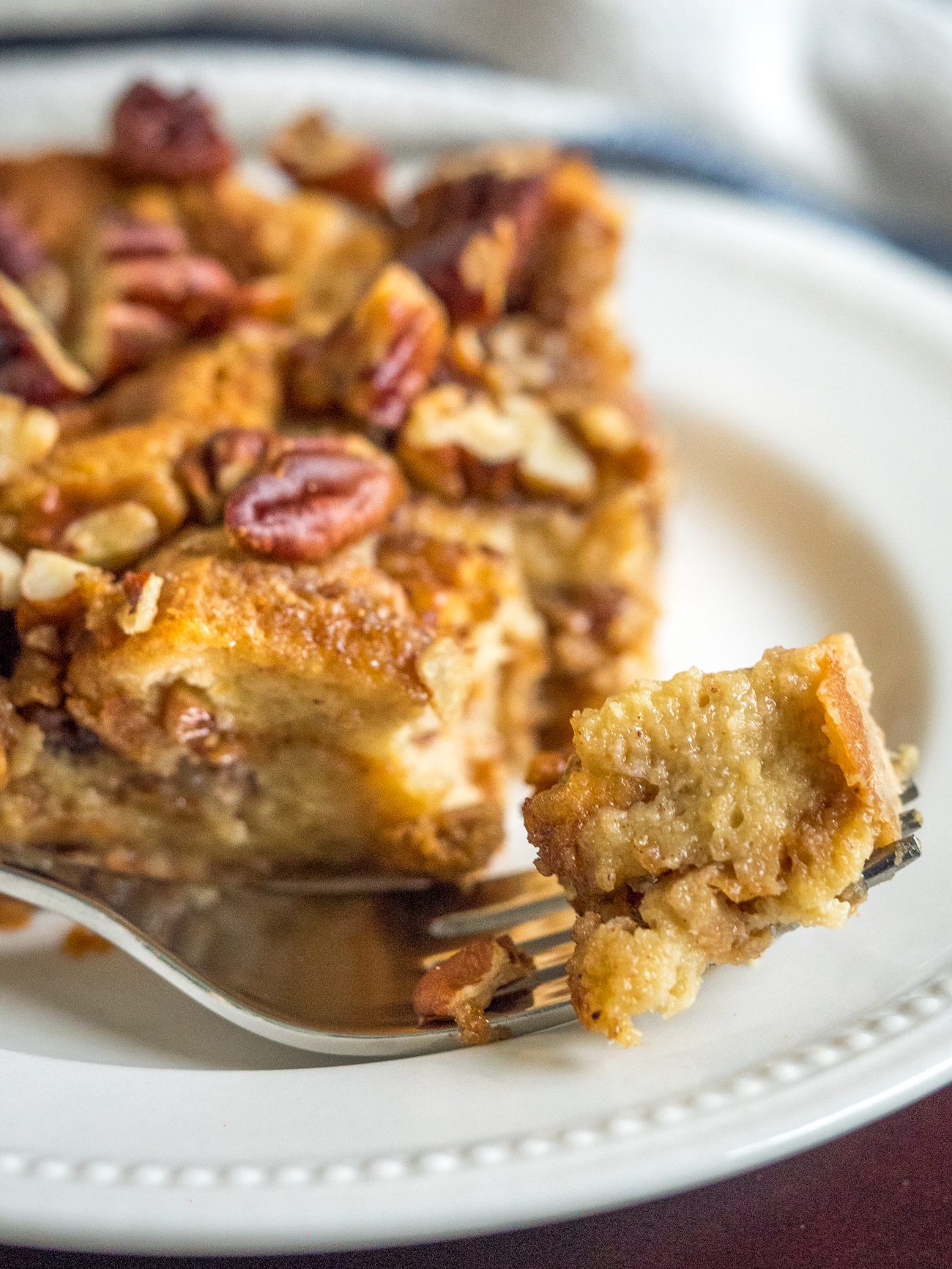 Sweet And Sticky Pecan Pie Bread Pudding