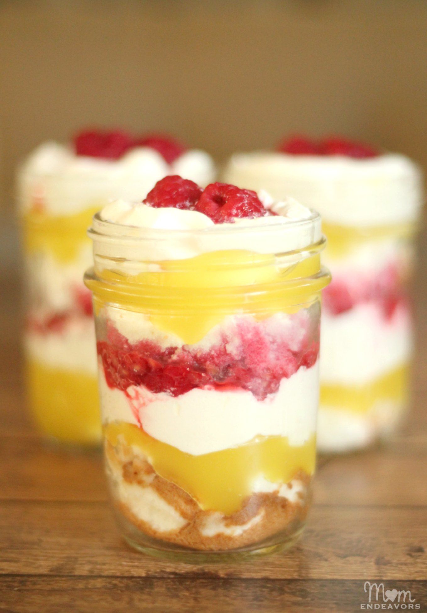 Lemon Raspberry Trifle Jars