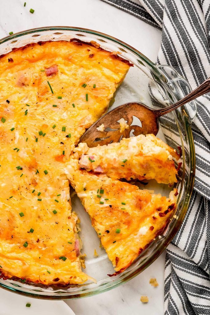 Ham & Cheese Hash Brown Quiche
