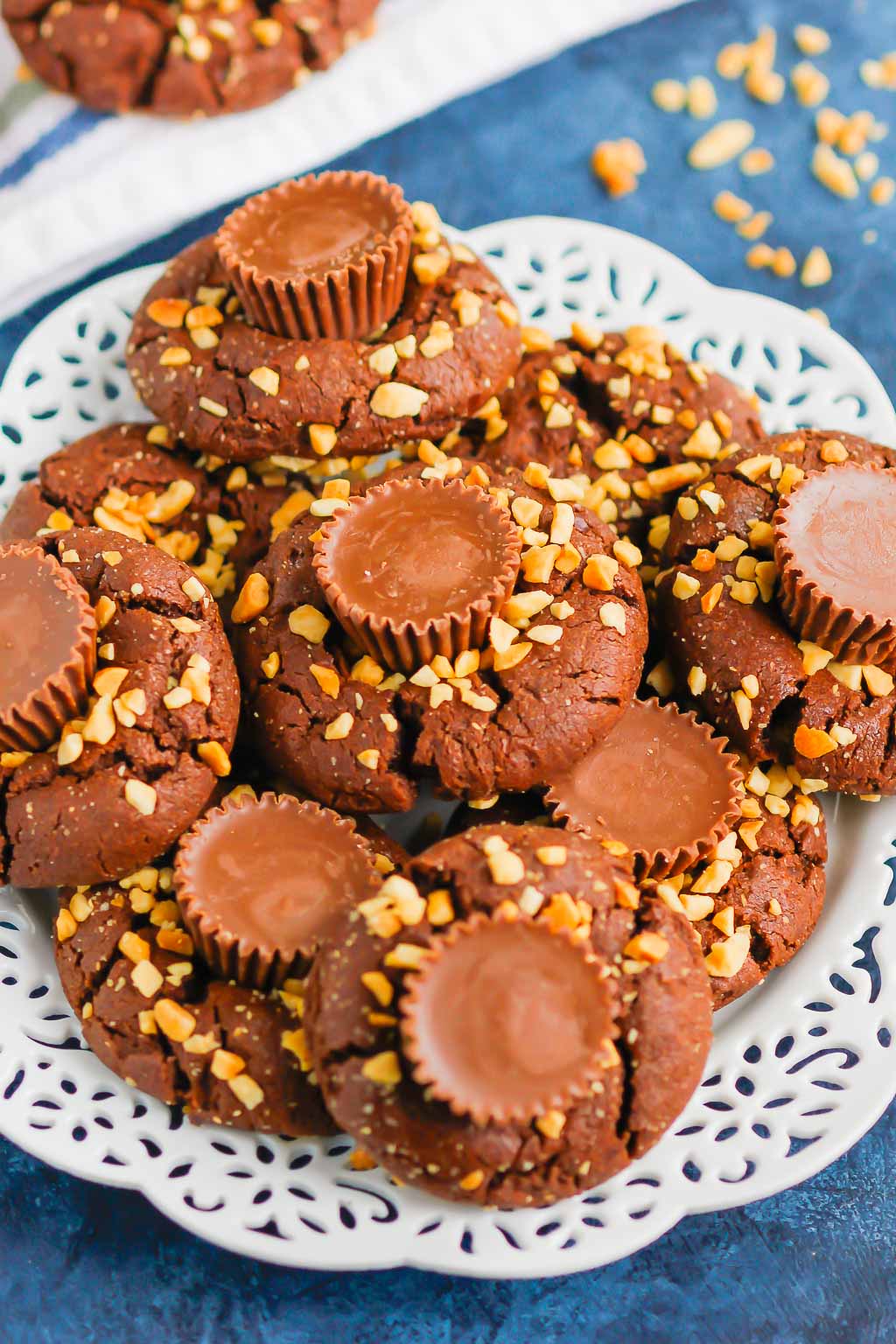 Chocolate Peanut Butter Blossoms